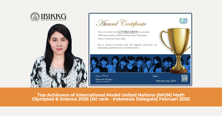 Lutfiana Widya Raih Prestasi Gemilang di IMUN Math Olympiad & Science 2025